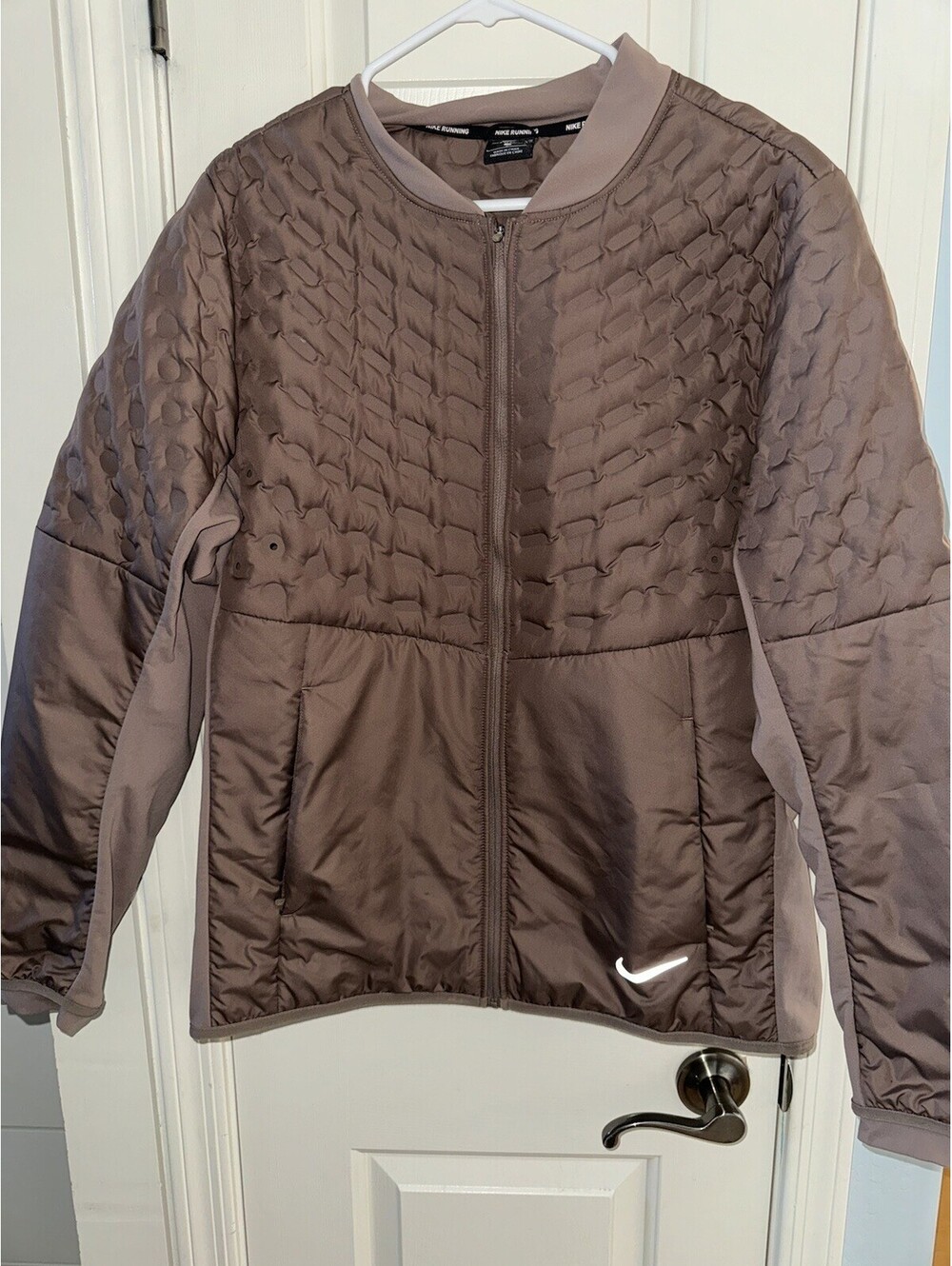 Nike AeroLoft Running Jacket Mink Brown Men's Size LARGE